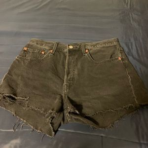 Perfect condition black Levi 501 Jean shorts